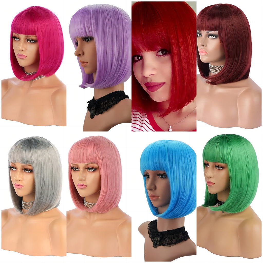Straight Bangs wig