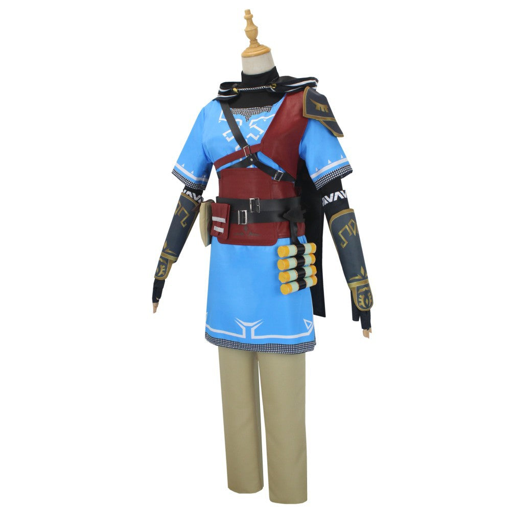 Game Zelda Cosplay Breath of the Wild Link Cosplay Costume Shirt Cloak Accessories Sets Adult Kids Outfit For Carnival Party