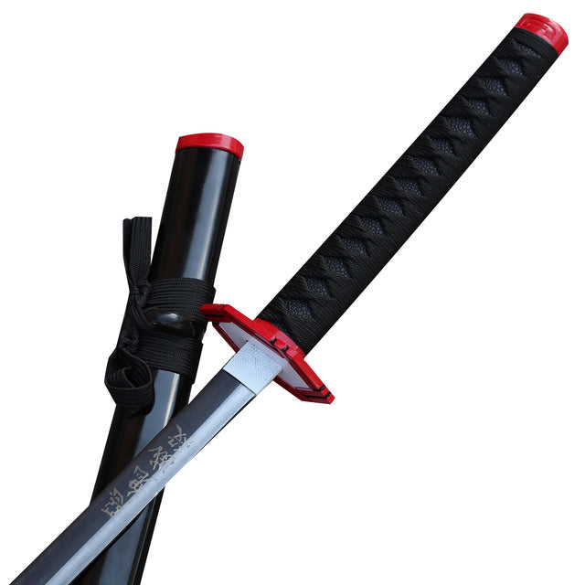 Tomioka Giyu Collectible Demon Slayer Replica Hashira Blue Nichirin Katana Sword Black Version-2