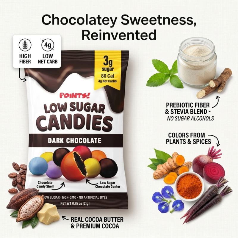 Low Glycemic Dark Chocolate Candies