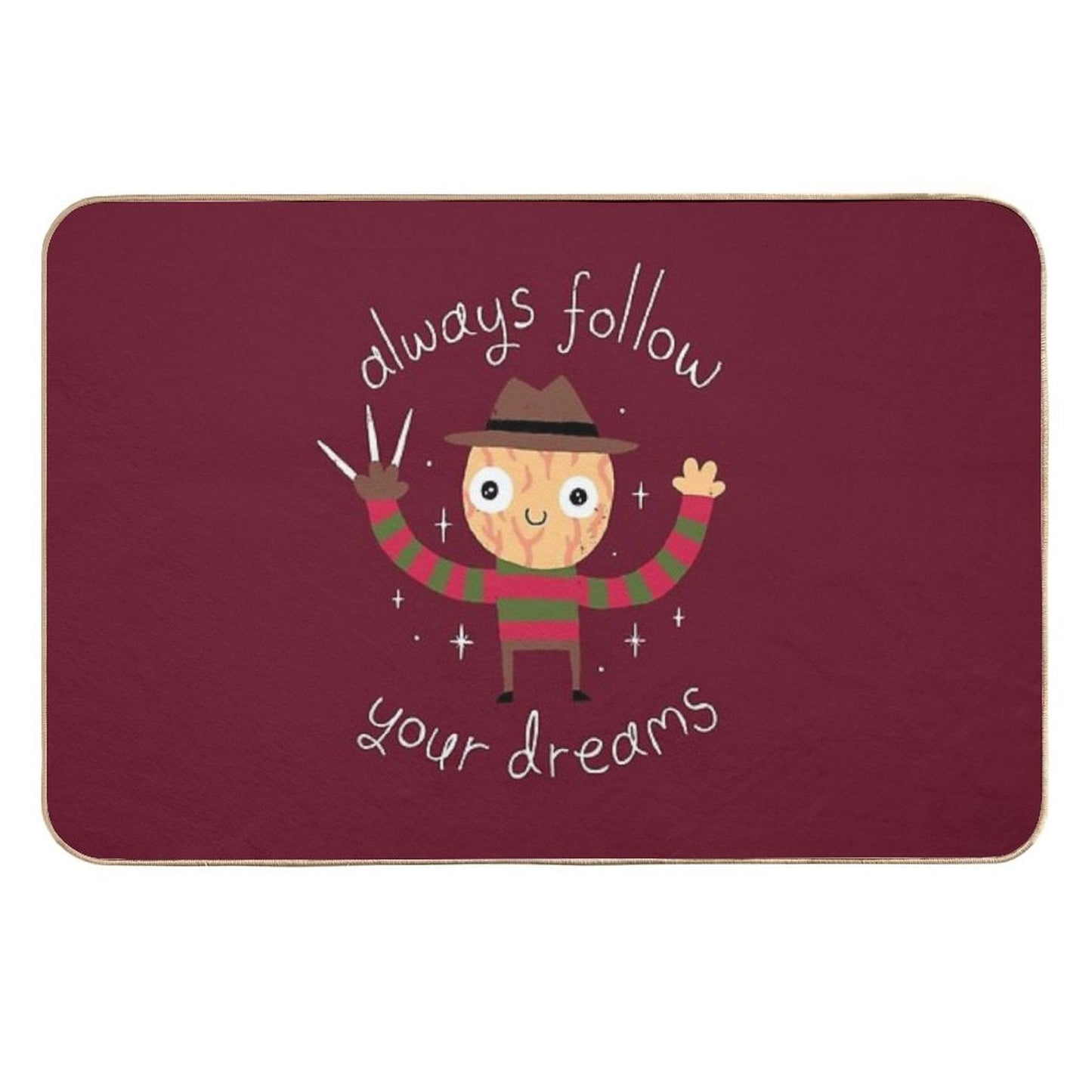Always Follow Your Dreams  Pet-Safe Bath Mat