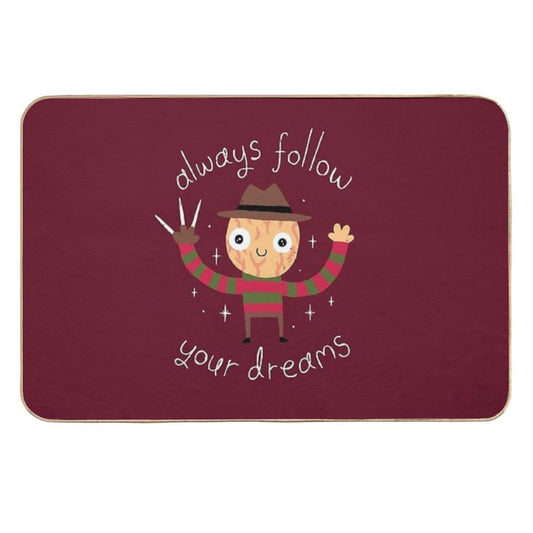 Always Follow Your Dreams  Pet-Safe Bath Mat