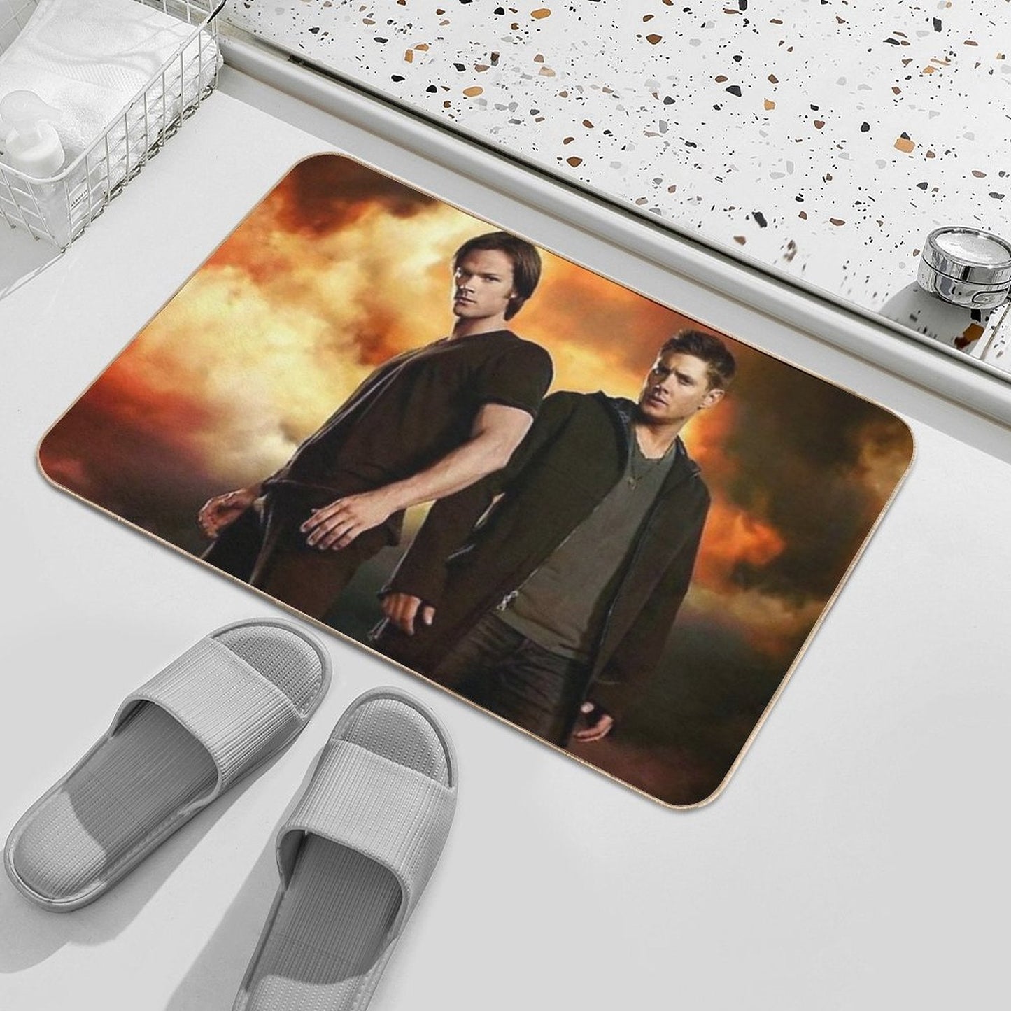 Brothers Winchesters  Repositionable Bath Mat