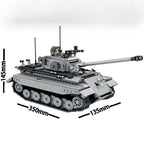 WWII - German King Tiger Tank - Grey - Mil-Blox