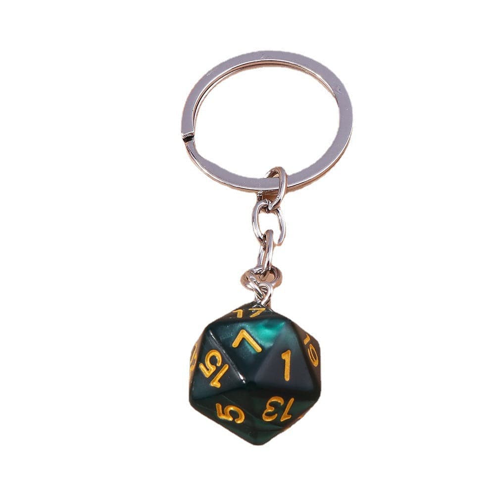 Colorful Multi-sided Dice Fun Pendant Men's Keychain-DungeonDice1