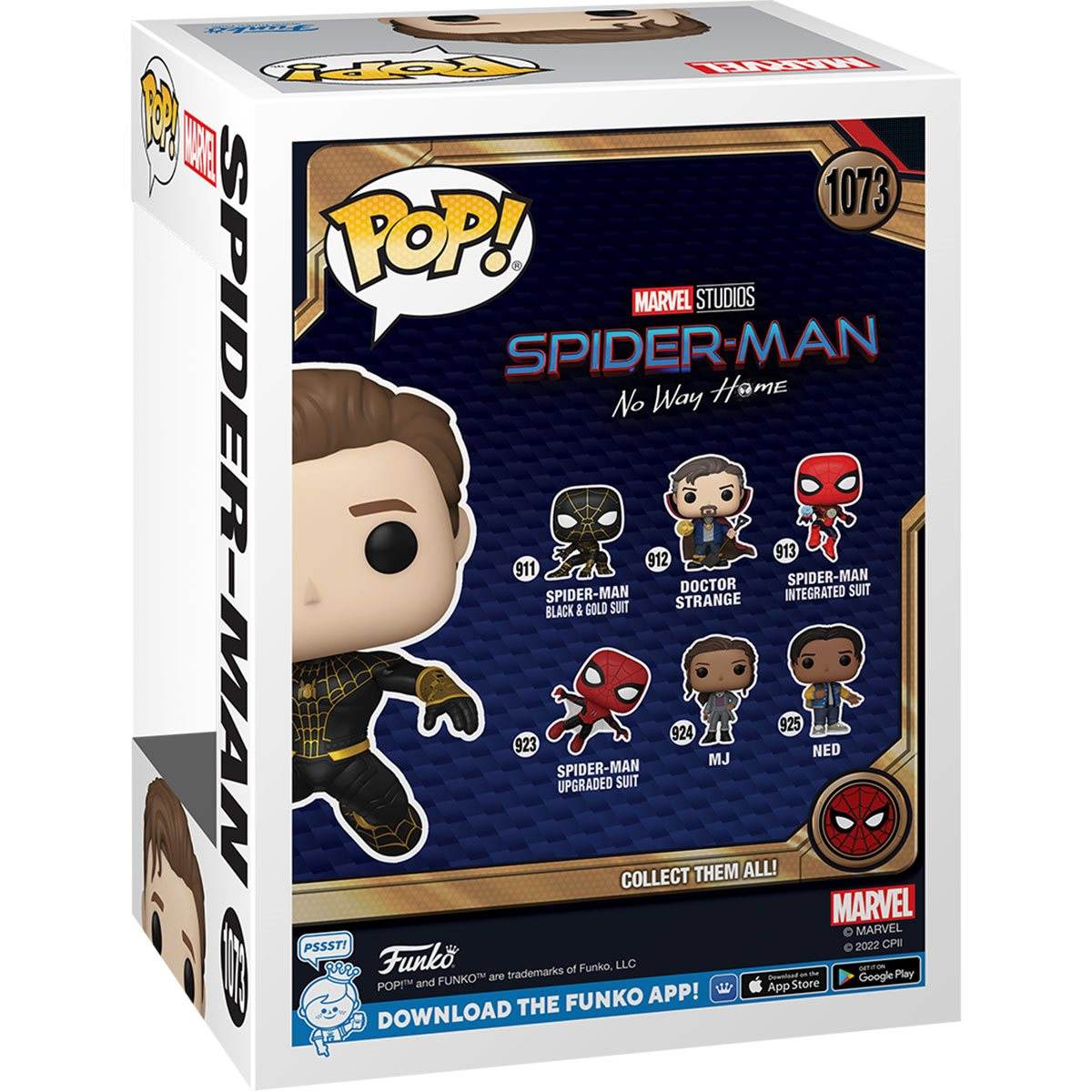 Funko Pop! Marvel: Spider-Man No Way Home - Unmasked Spider-Man Black Suit AAA Anime Exclusive - 