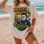 Spooky Horror Cereal Tee - Funny Halloween Killer Breakfast Shirt, Creepy Cereal Box Graphic