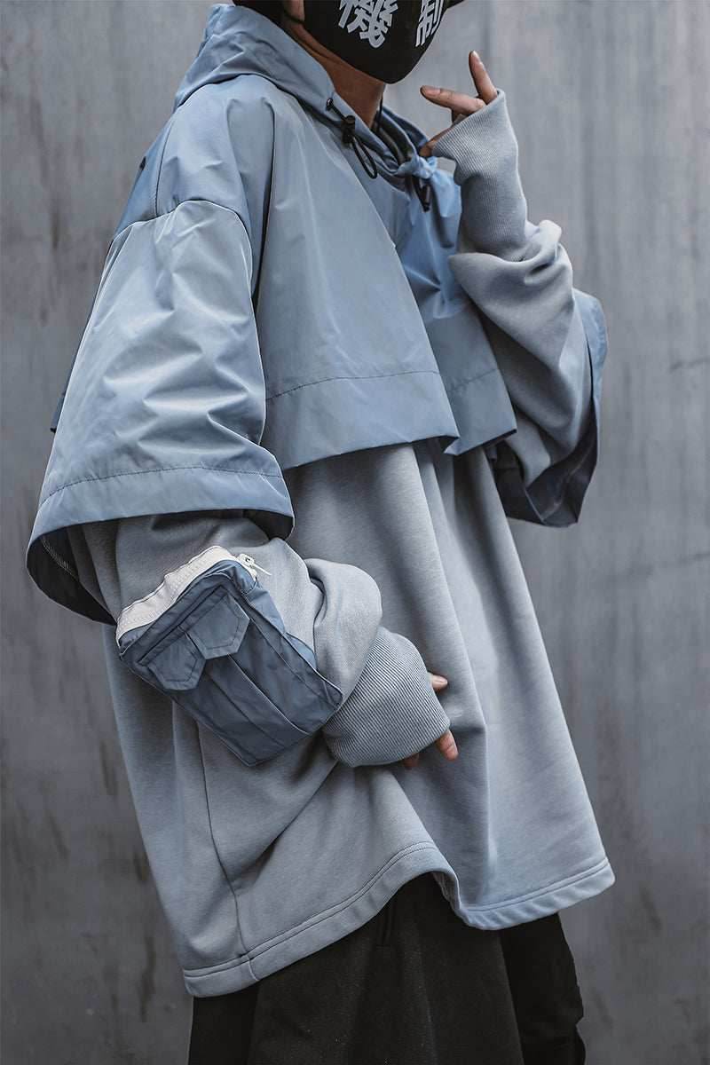 HiH18 I-Tech Layered Hoodie - Blue / M