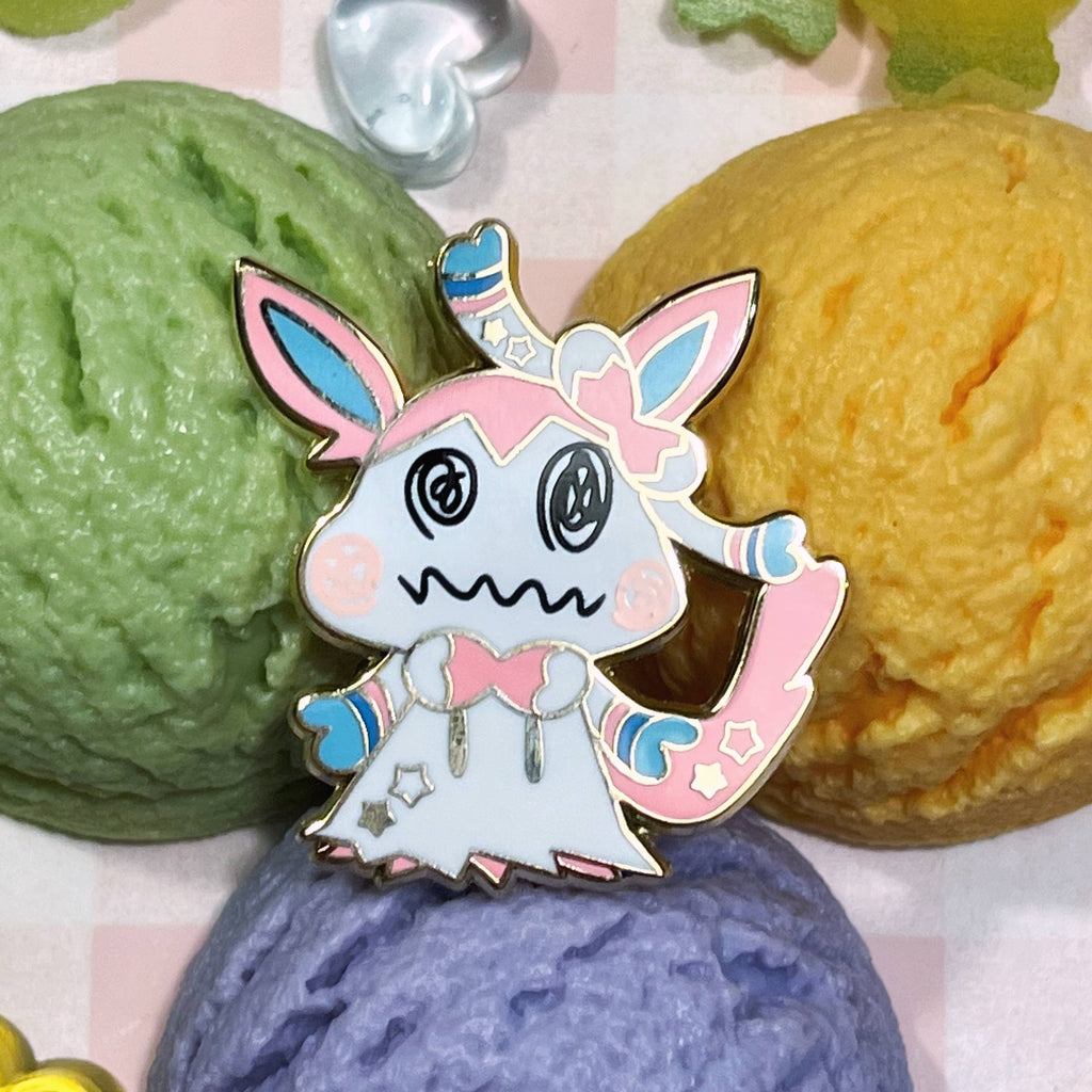 Pokemon: Mimikyu Sylveon Enamel Pin