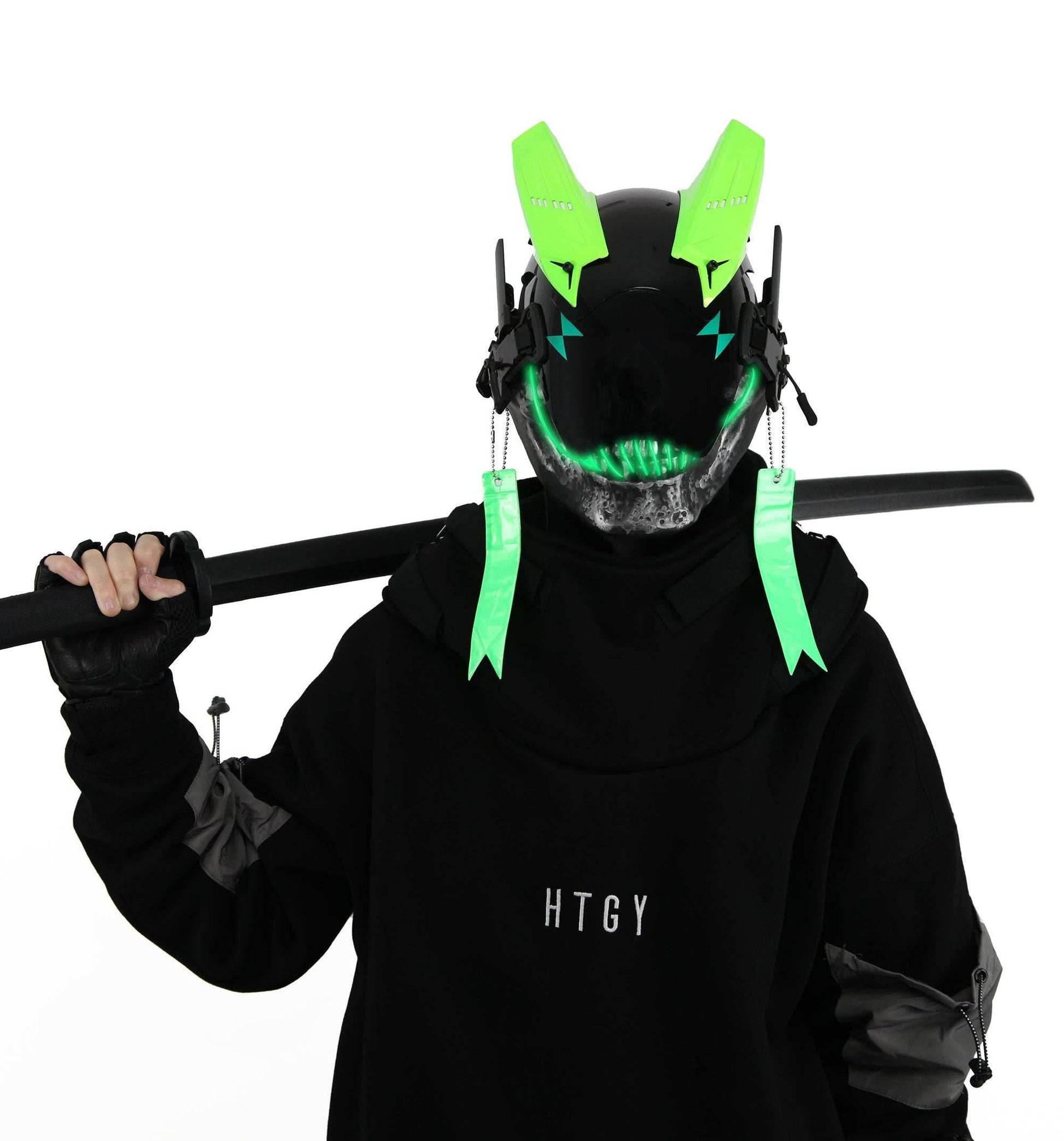 Green Skeleton Tech Mask - 