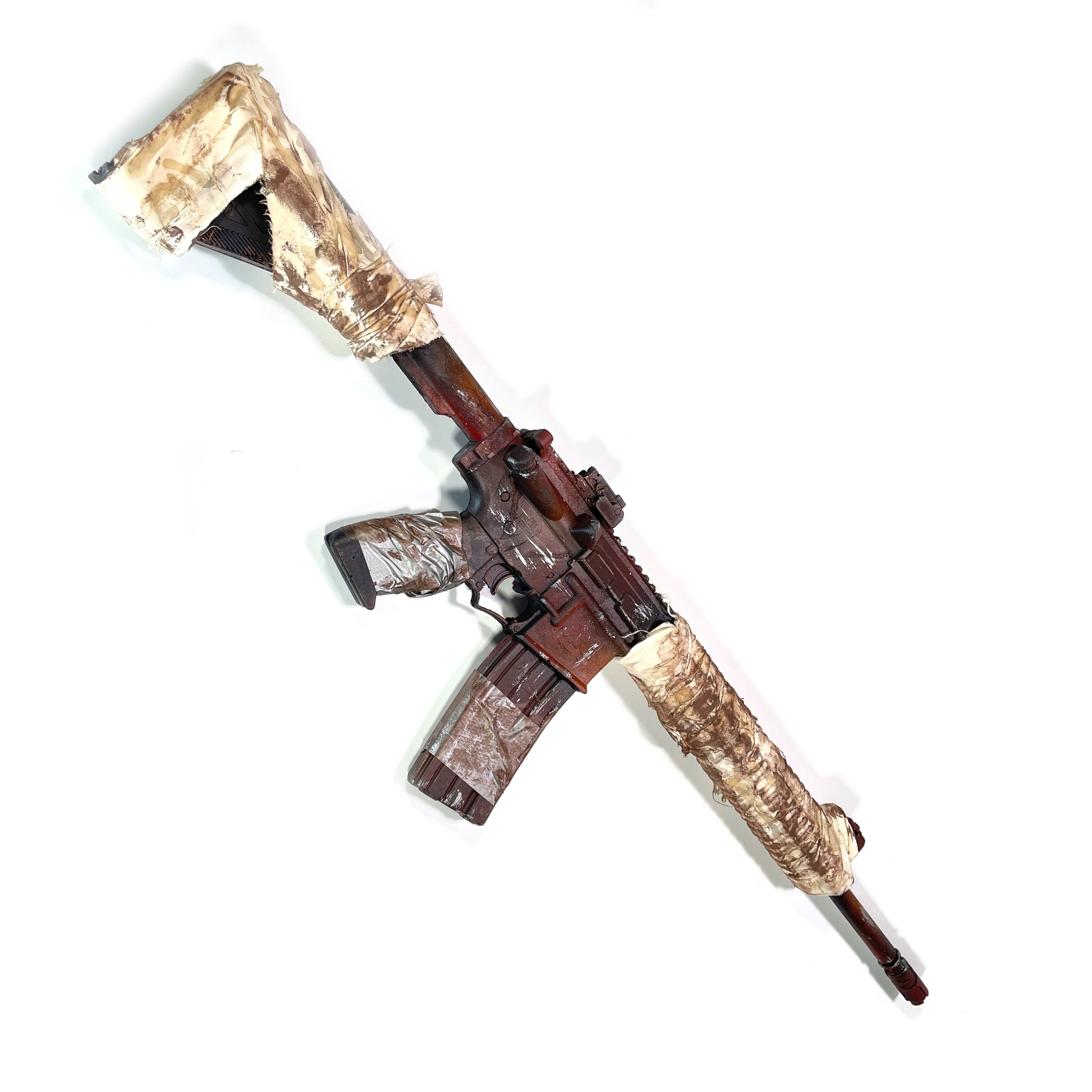 AR-15 Style Assault Rifle Inert Foam Prop Replica with Permanent Magazine