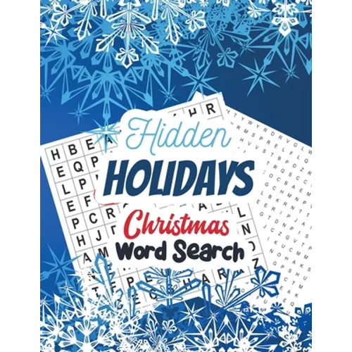 Hidden Holidays - Christmas Word Search: Large Print Christmas Word Search Puzzle, Exercise Your Brain Activity Book, Christmas Word Search Book With
