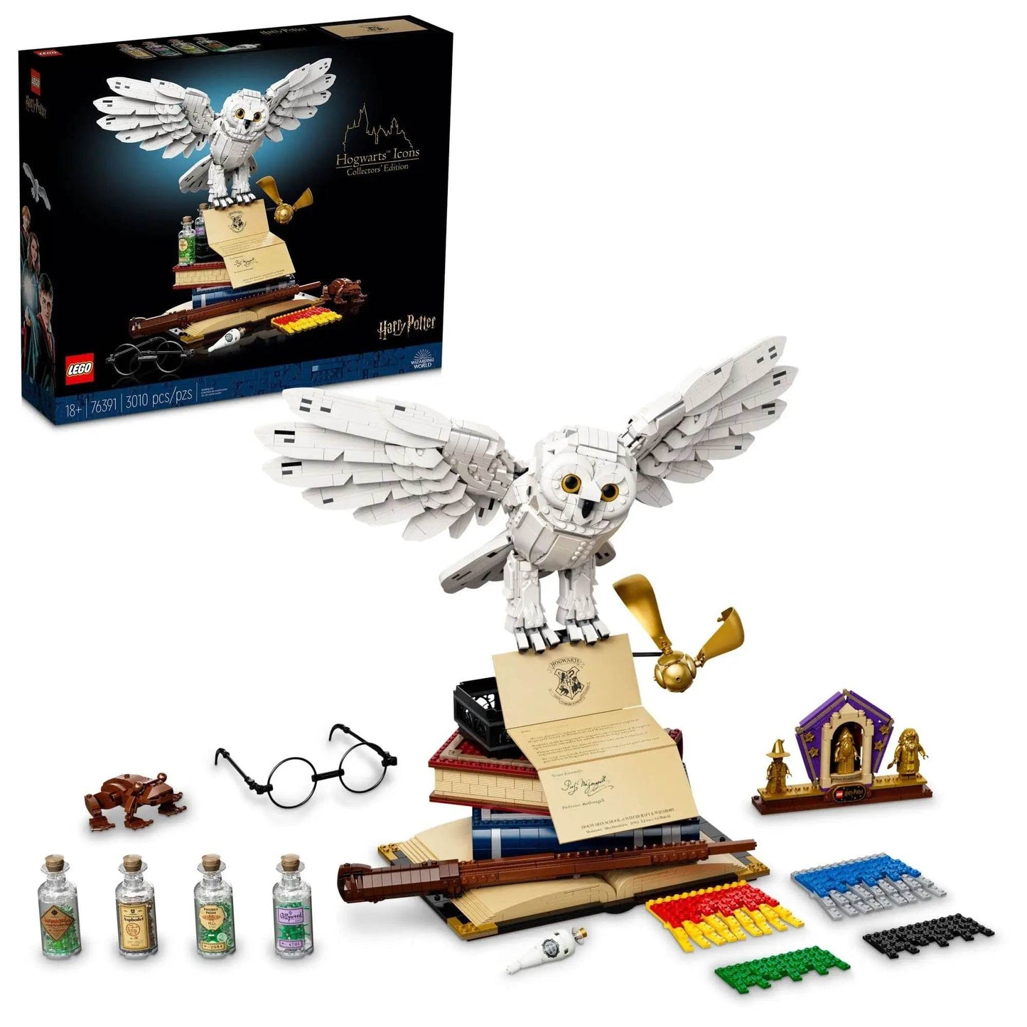 LEGO & Harry Potter Hogwarts Icons Collectors' Edition 76391 Collectible 20th Anniversary Set for Adults Gift (3010 Pieces) - 76391