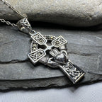 Marcasite Claddagh Cross Necklace