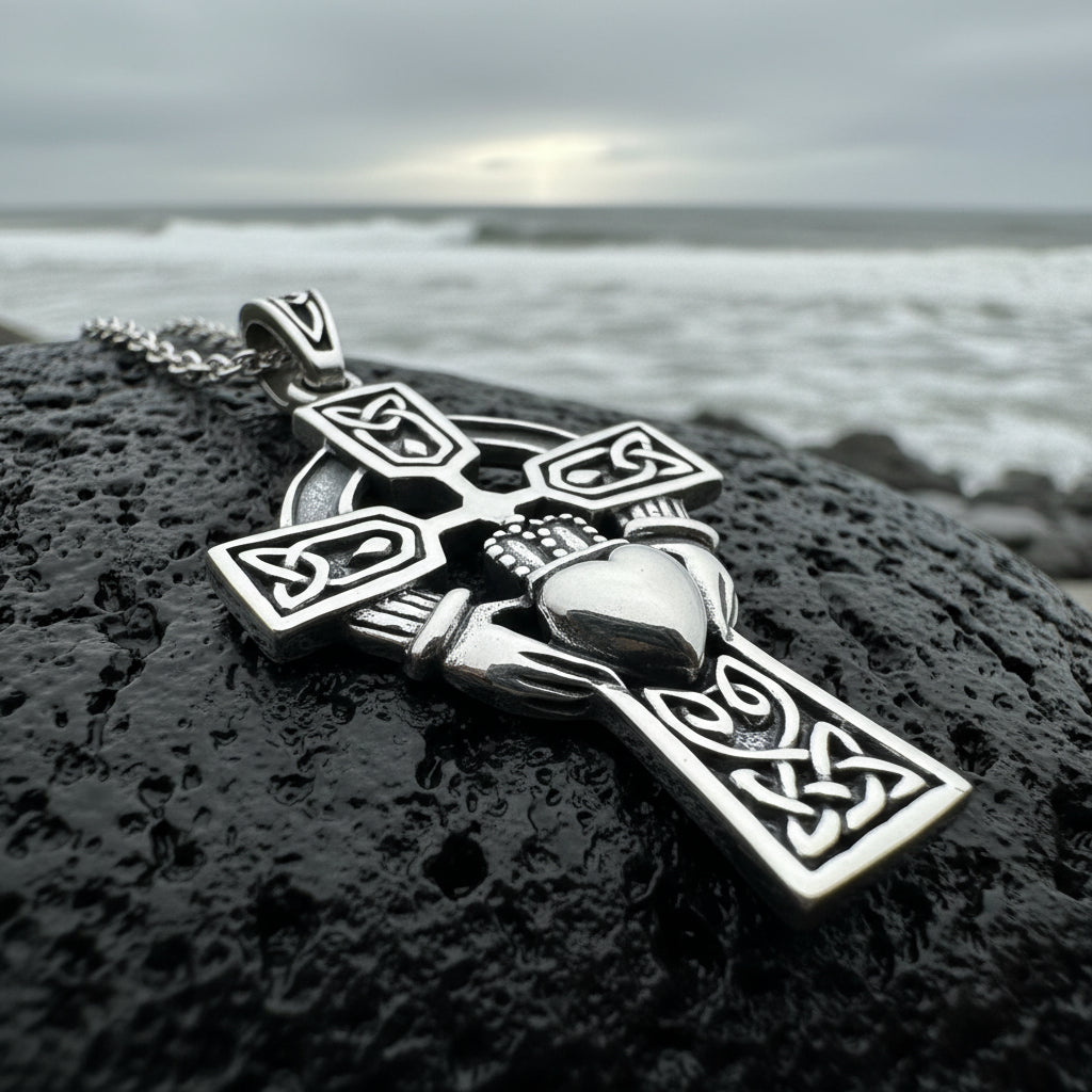 Galway Claddagh Cross Necklace