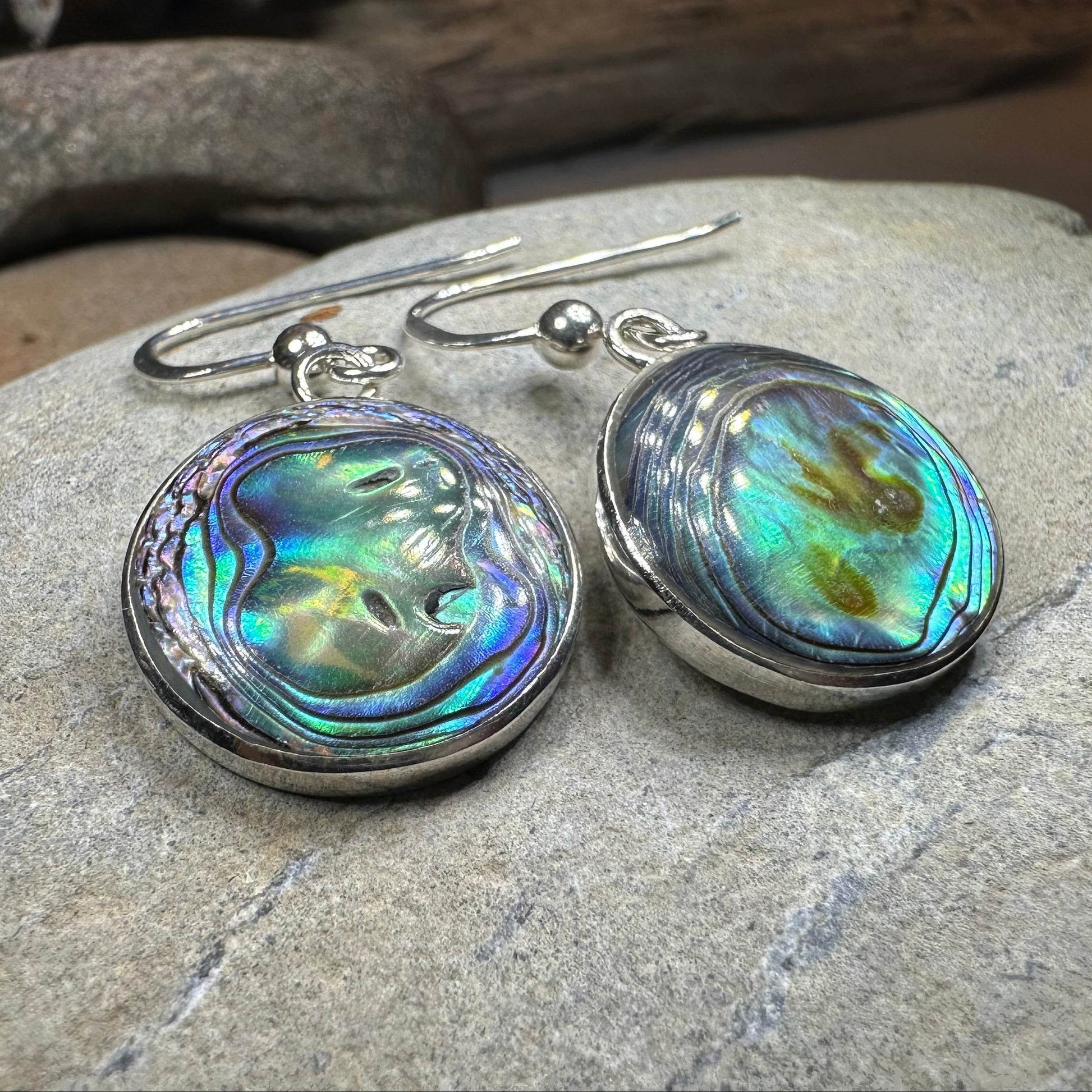 Veronica Tree of Life Earrings - Abalone Shell