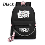American TV Series Stranger Things Backpack USB Charging Backpack Student School Bag