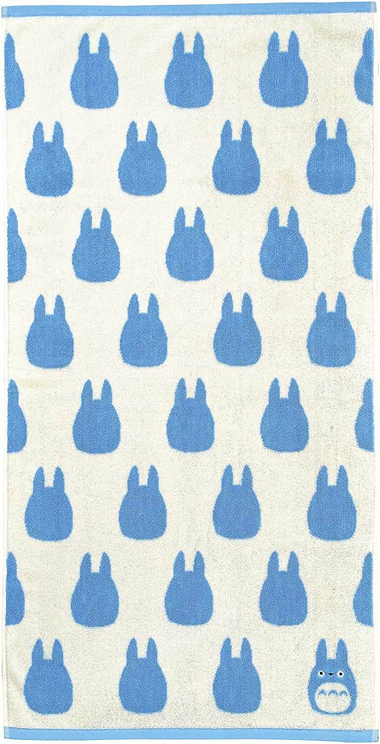 Studio Ghibli Silhouette Series (Bath Towel) My Neighbor Totoro Marushin Silhouette Towel Series Light Blue - 