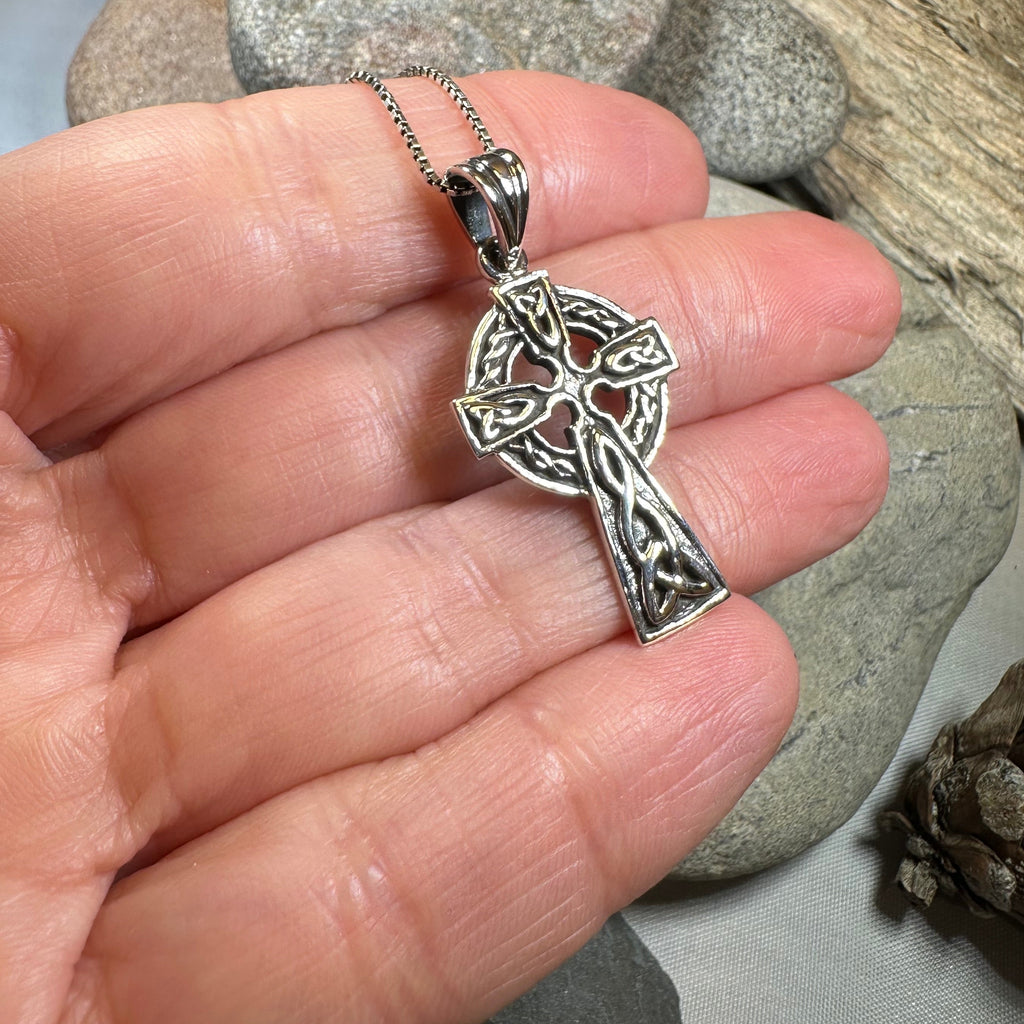 Saint Cuthbert Celtic Cross Necklace