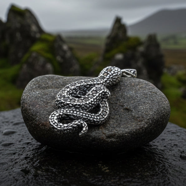 Calantha Moonstone Snake Necklace