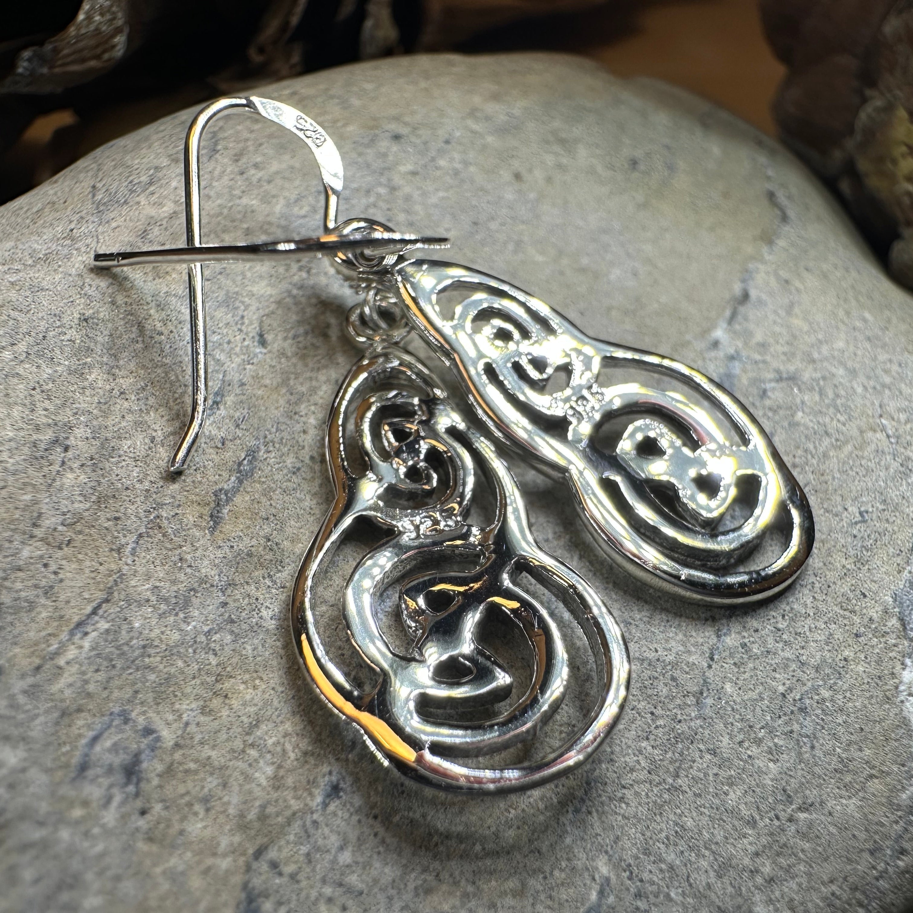Celtic Triskel Marcasite Earrings