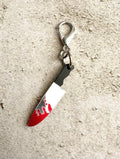 Horror Lover Bloody Knife Zipper Pull Bag Charm Keychain