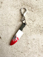Horror Lover Bloody Knife Zipper Pull Bag Charm Keychain