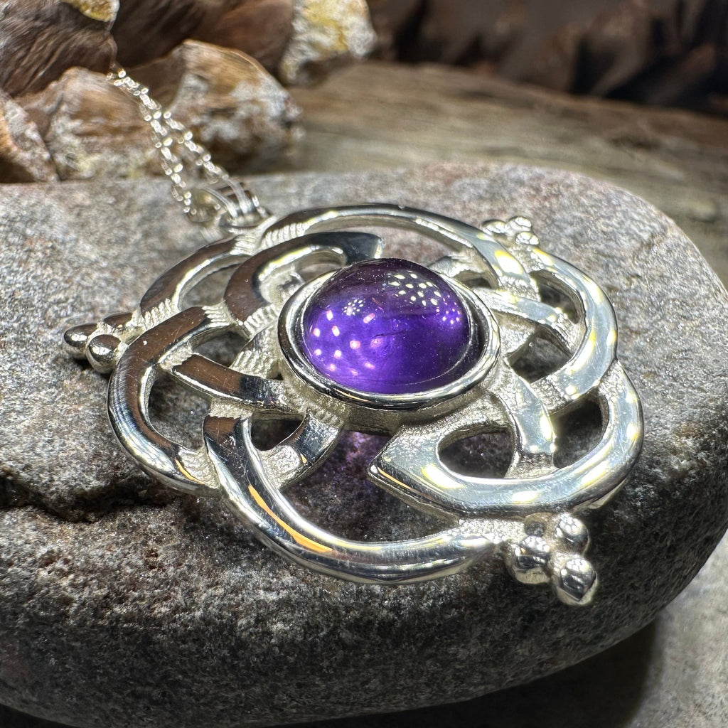 Kyrie Amethyst Celtic Knot Necklace