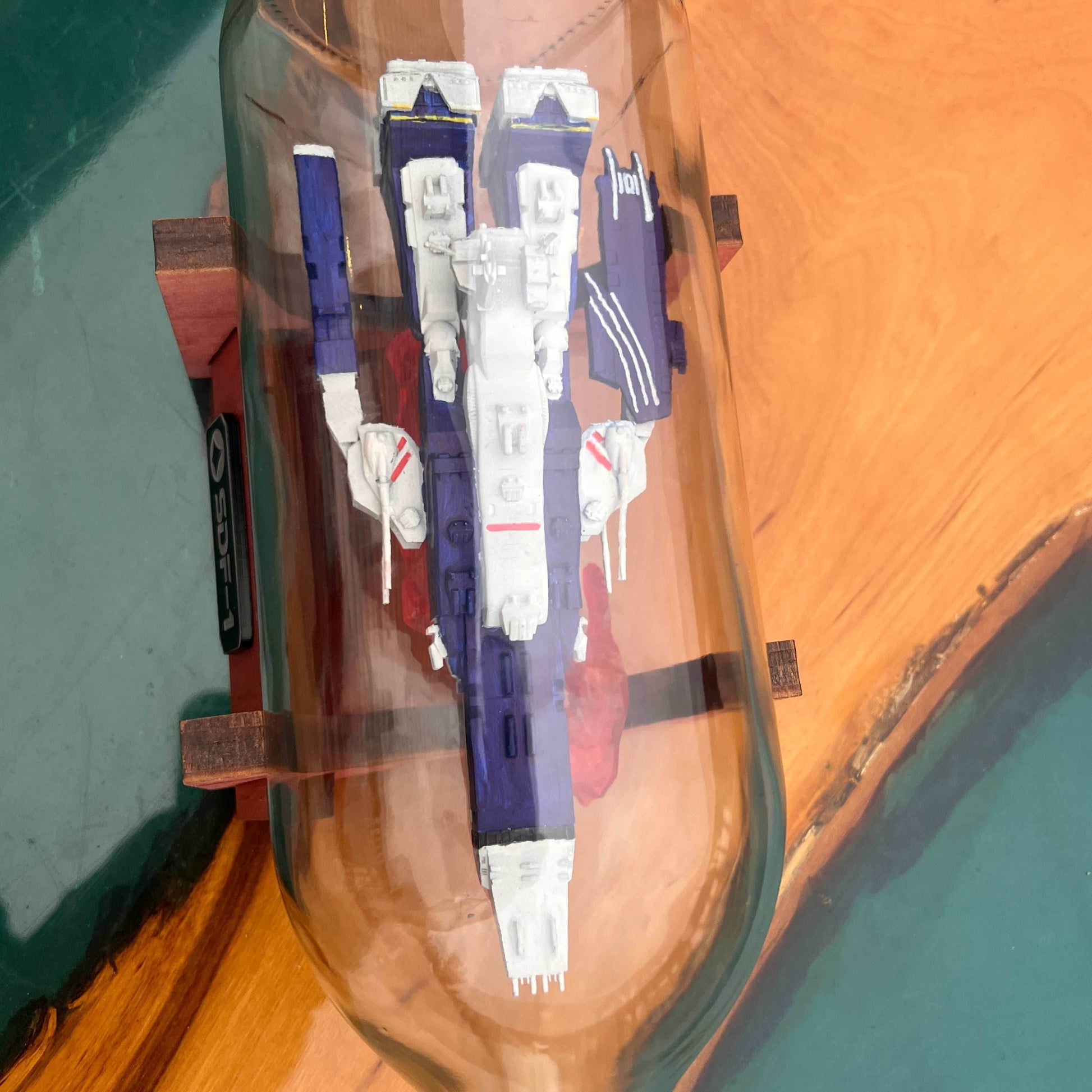 Macross Robotech SDF-1 in a Bottle - With Stand