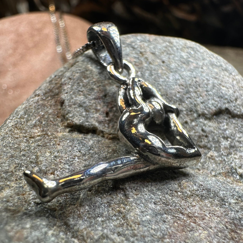 Yoga Pose Silver Necklace