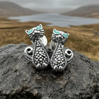 Curious Cat Stud Earrings