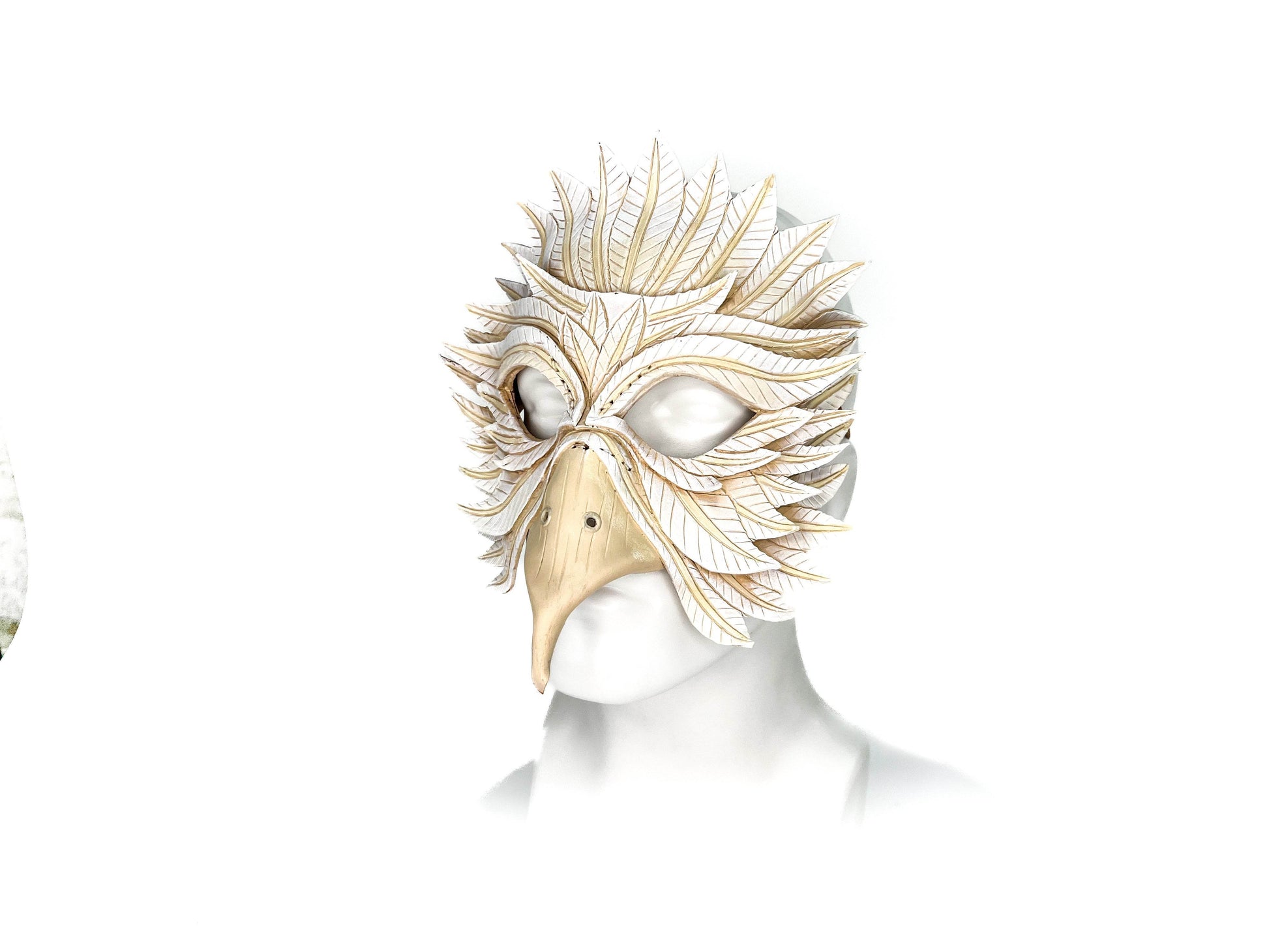 Dove Handmade Genuine Leather Mask - 