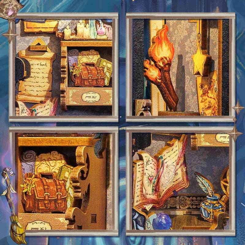Soul Travel Agency Dollhouse Book Nook Kit - Miniature Wizardi Roombox Kit - 