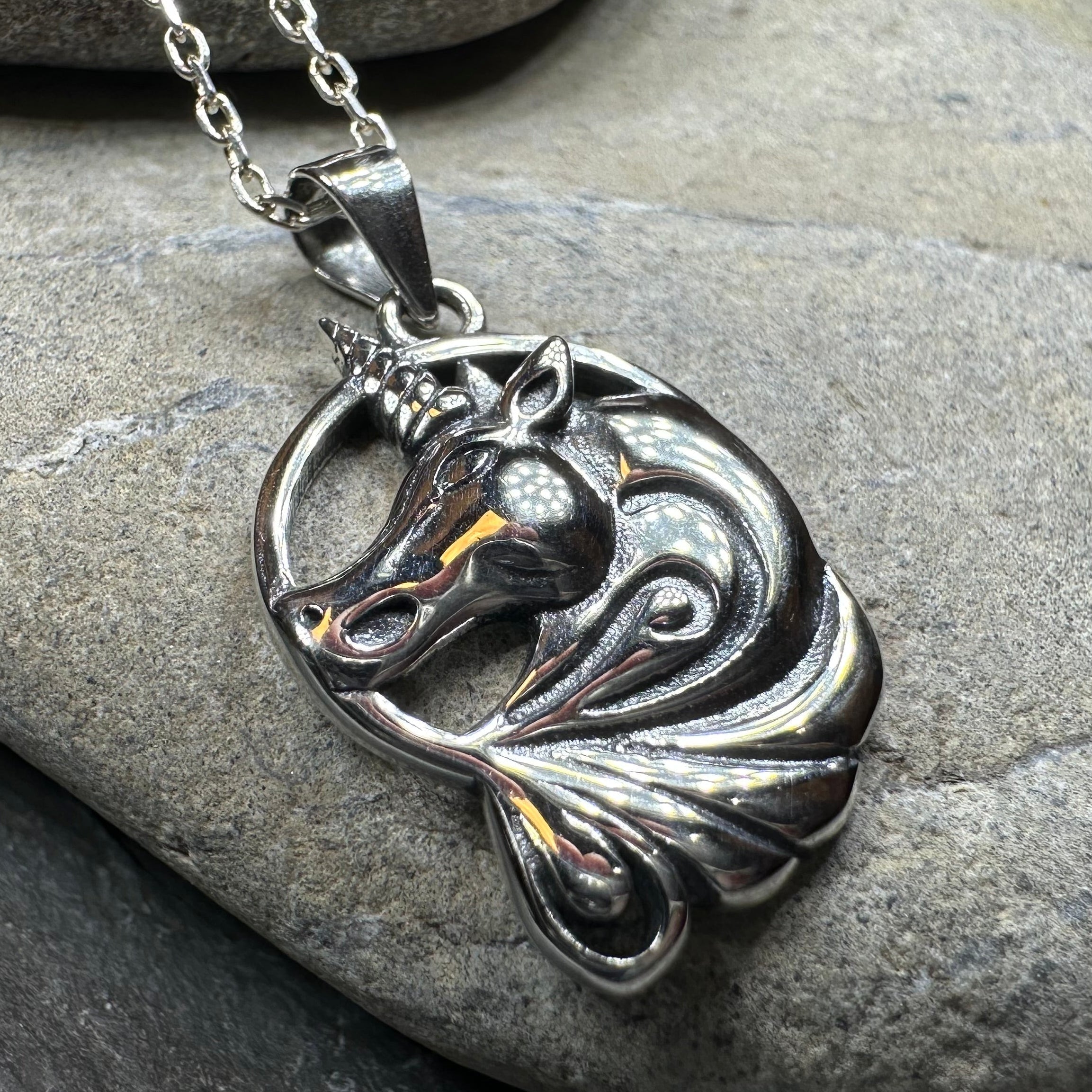 Prancing Unicorn Necklace