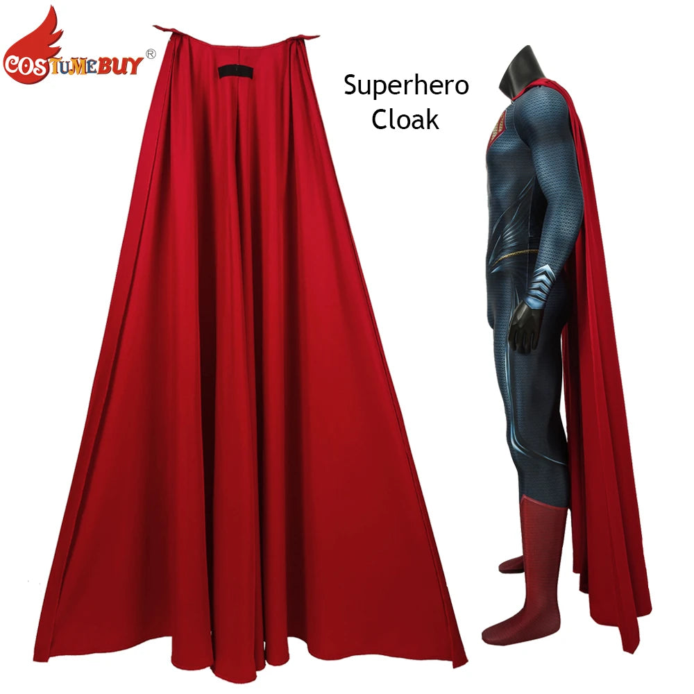 Cape de film de super-héros Flying Man, Clark Hero Cosplay Kent, Cape rouge, accessoires de Costume d'halloween, tenue de Cape unisexe