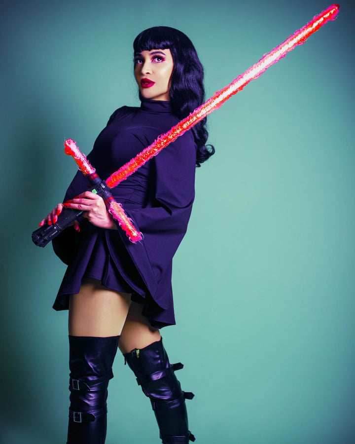 Space Rebel Princess Mini Dress in Black - S