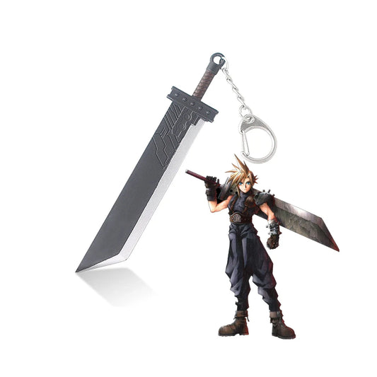 Final Fantasy 7 Cloud Buster épée porte-clés arme de Cloud Strife pendentif en métal porte-clés pour hommes bijoux