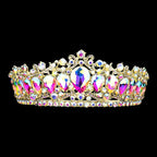 Teardrop Stone Accented Crown Tiara