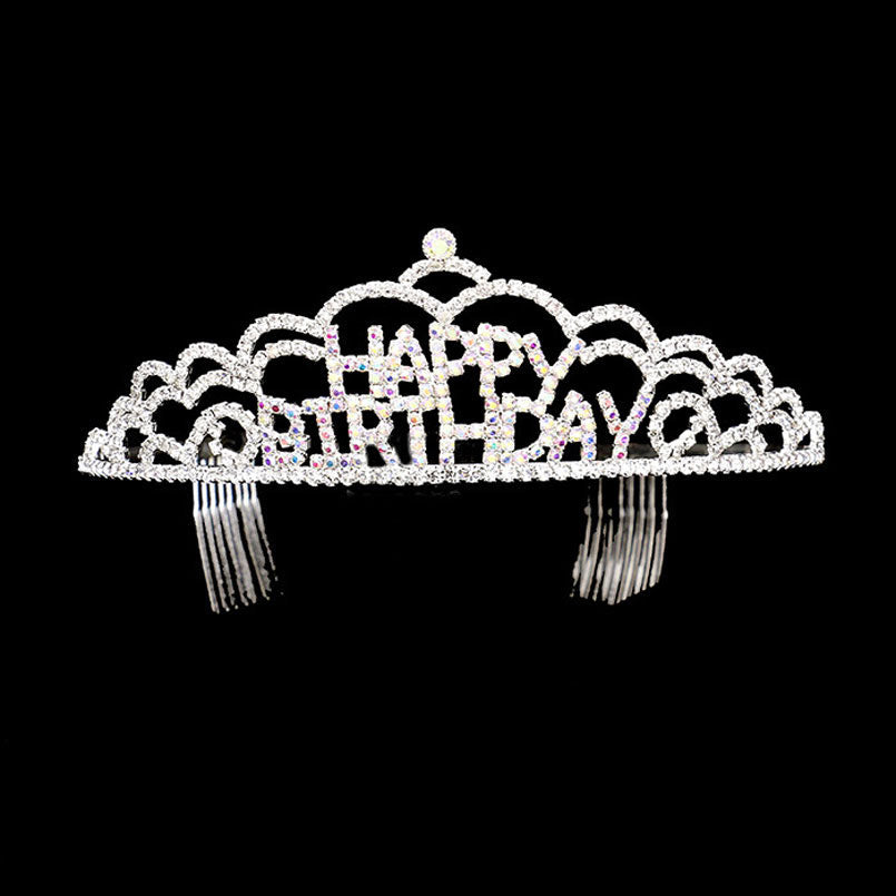 Crystal Rhinestone Happy Birthday Party Tiara
