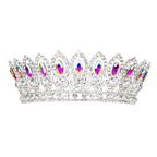 Marquise Stone Accented Pageant Crown Tiara