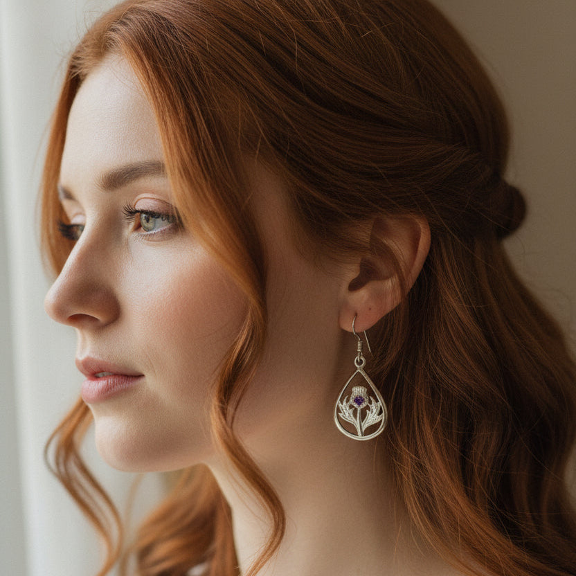 Realistic Thistle Earrings