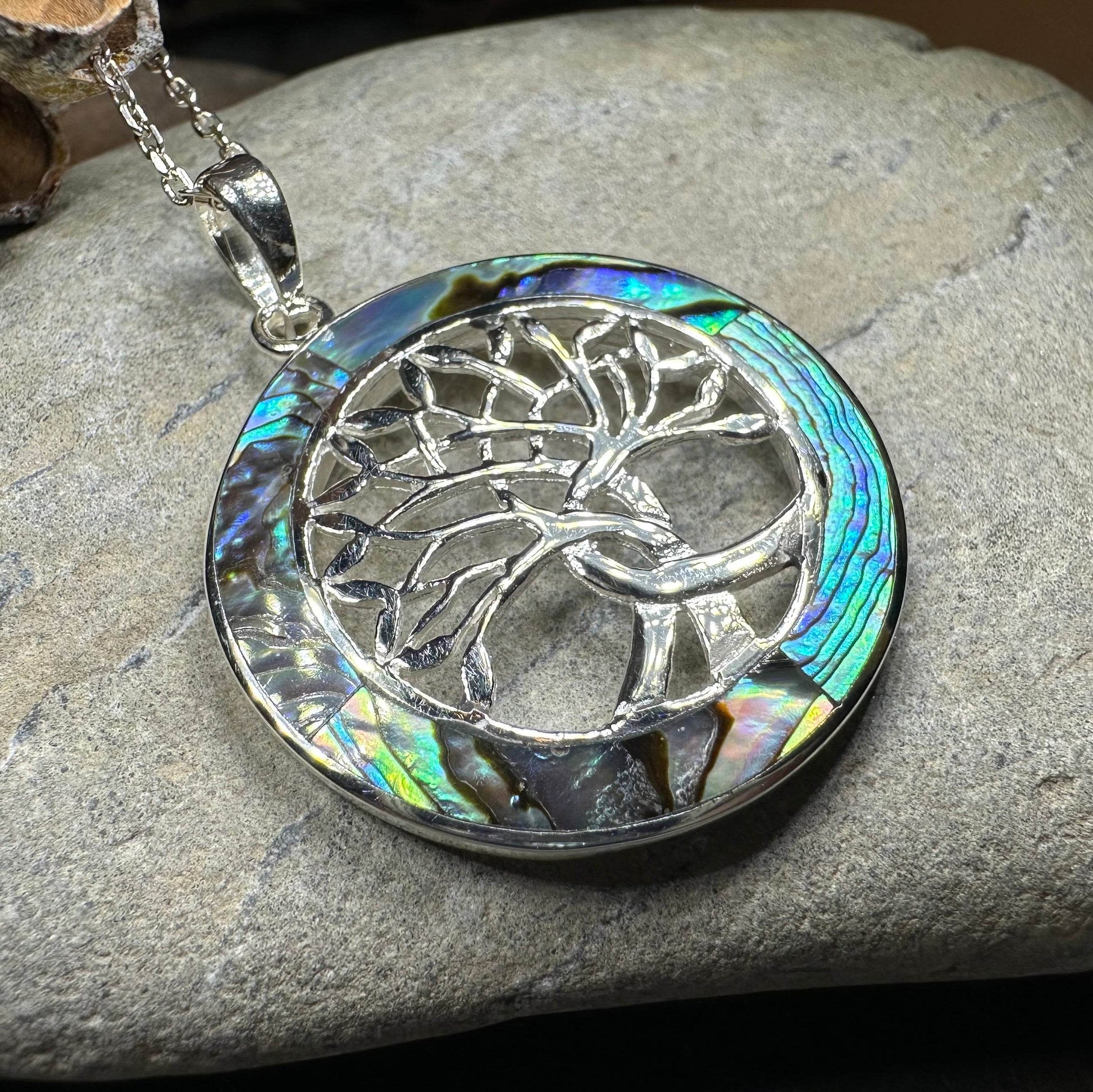 Carmina Tree of Life Shell Necklace - Abalone Shell