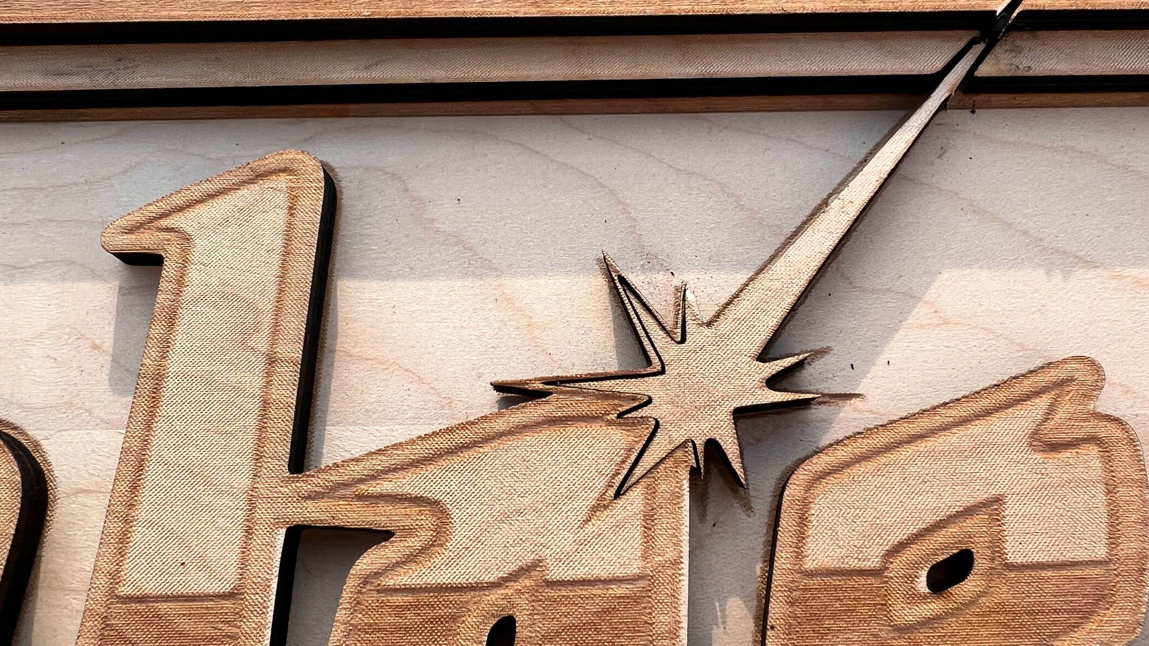 Galaga Arcade Game Marquee Wood Wall Art - 
