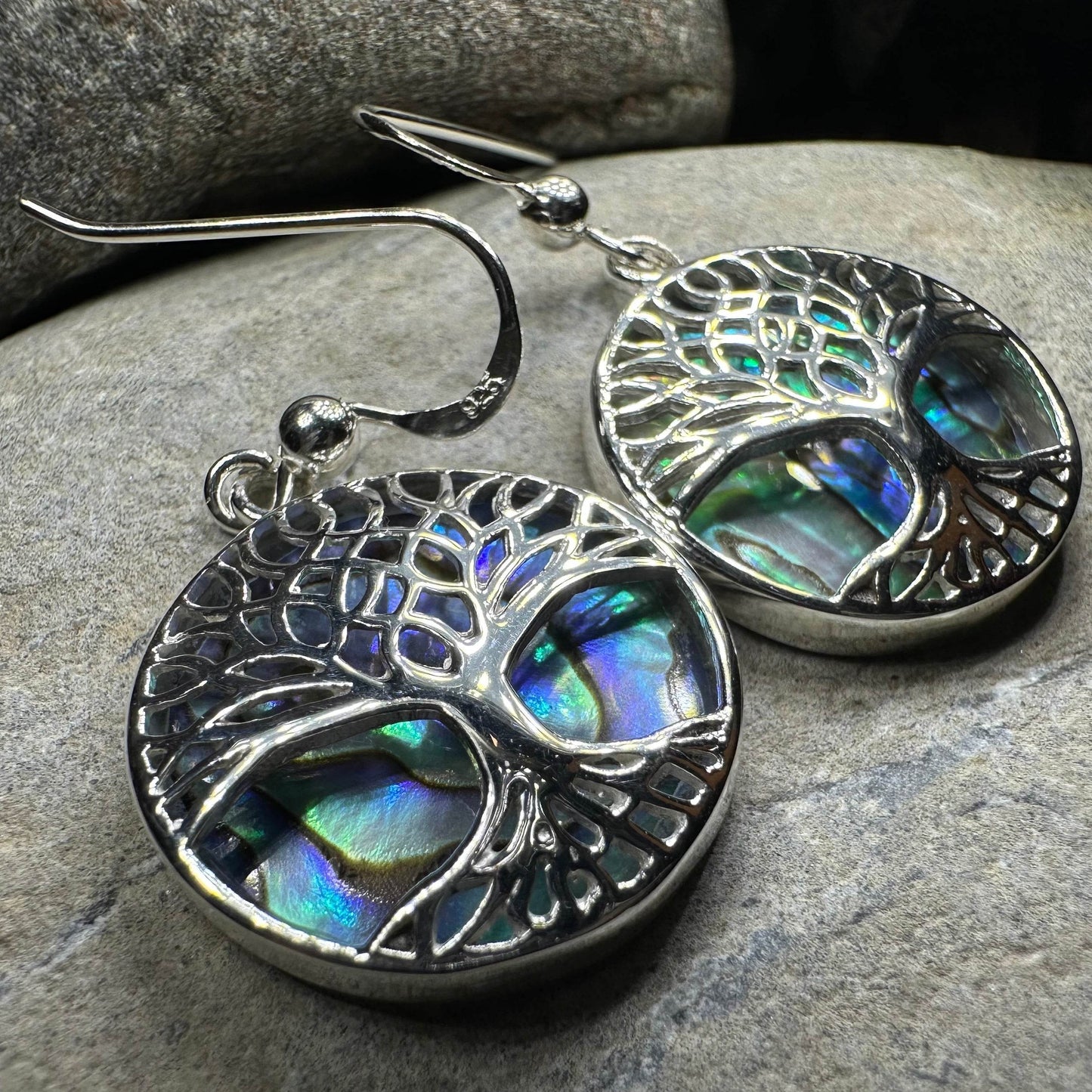Robyn Tree of Life Earrings - Abalone Shell