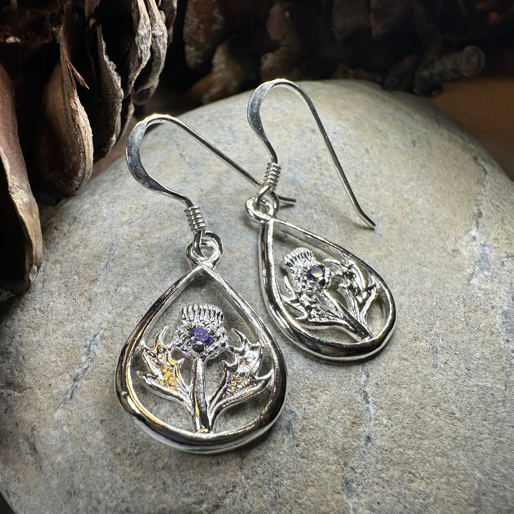 Realistic Thistle Earrings