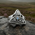 Oak Ash Thorn Moonstone Ring