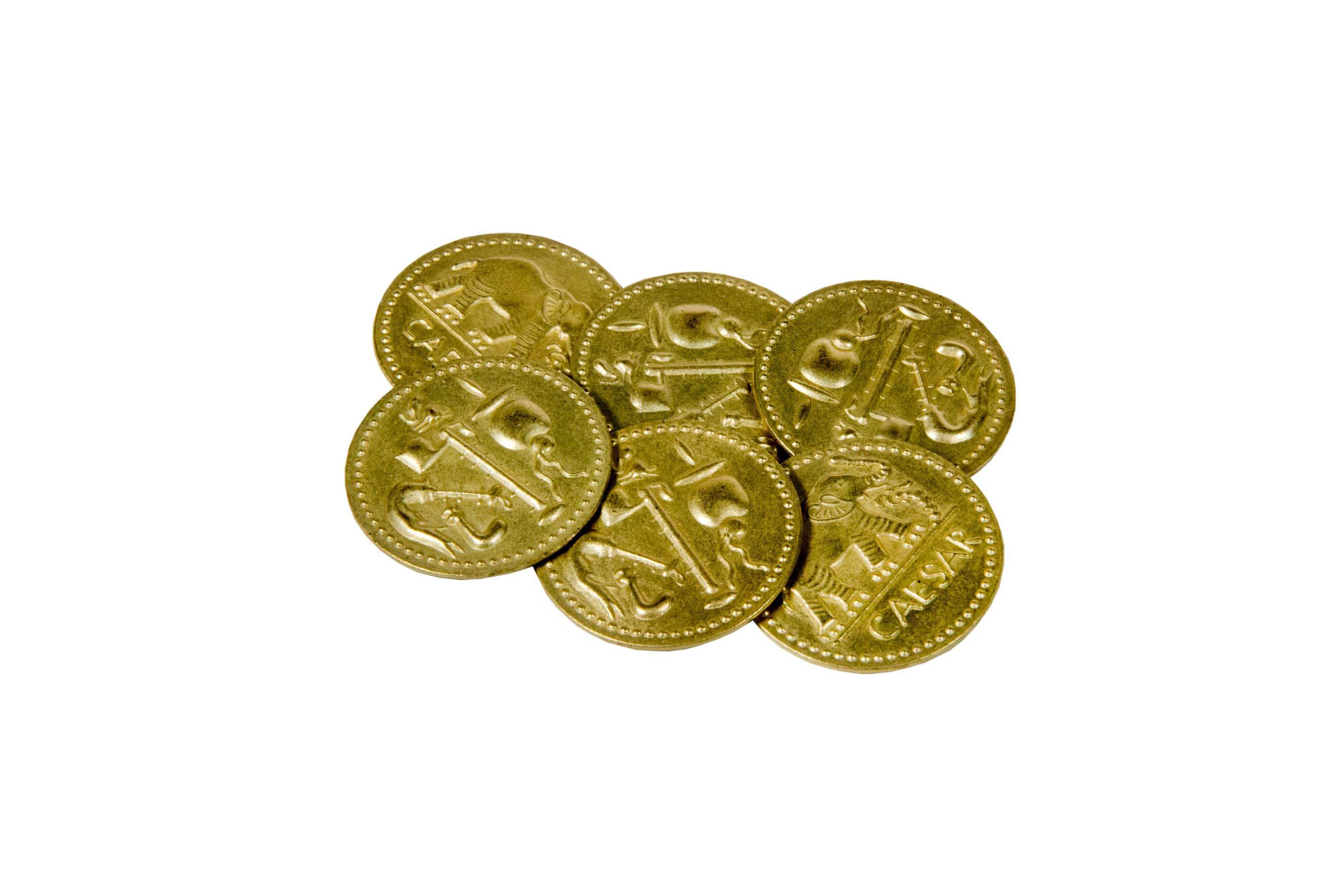 Roman Themed Gaming Coins - Jumbo 35mm (6-Pack) - 