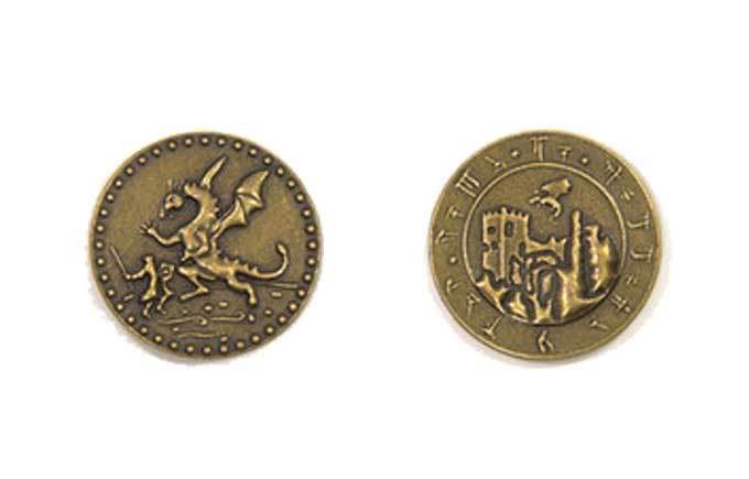 Dragons Themed Gaming Coins - Medium 25mm (12-Pack) - 