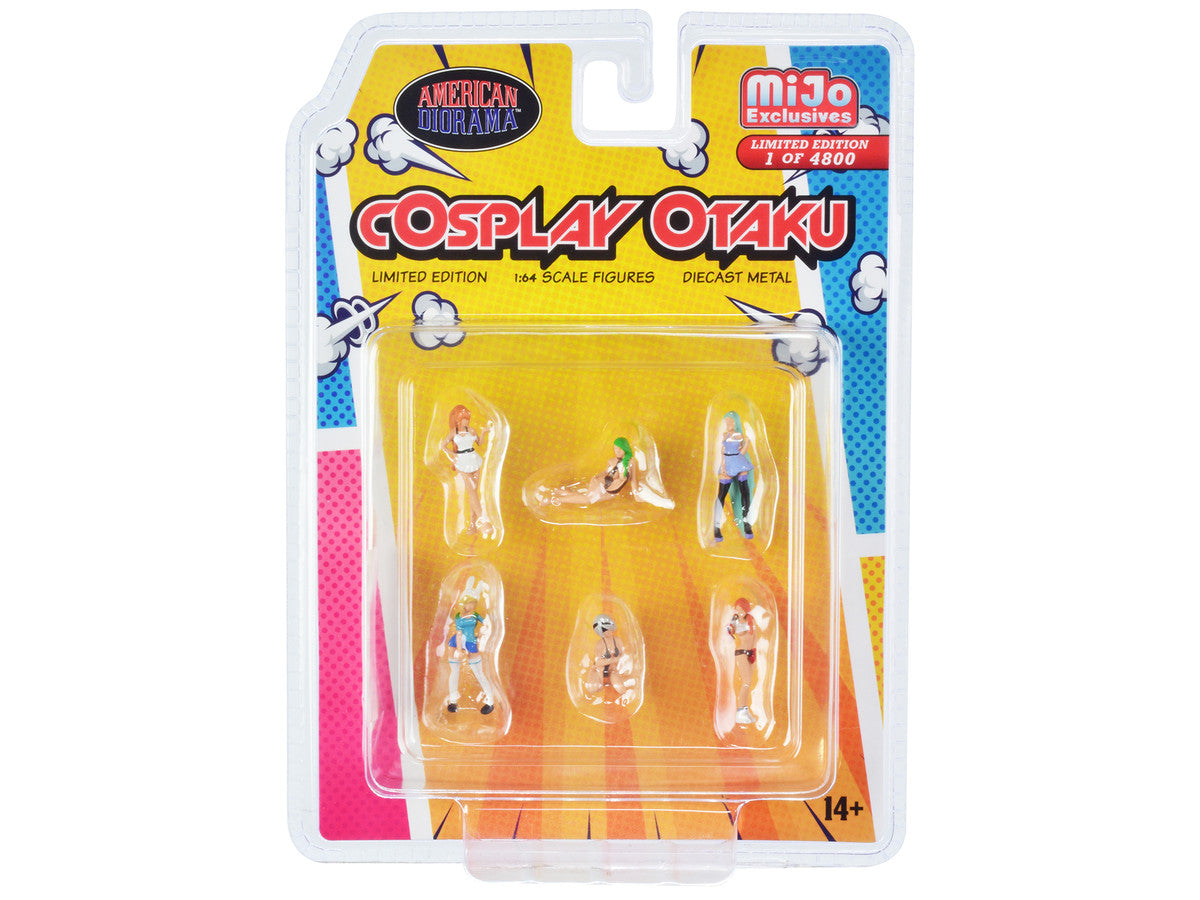 "Cosplay Otaku" 6 piece Diecast Figure Set Limited Edition to 4800 pieces Worldwide for 1/64 Scale Models by American Diorama-1