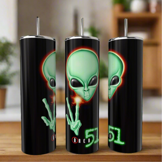 Area 51 | Green| 20oz Skinny Tumbler